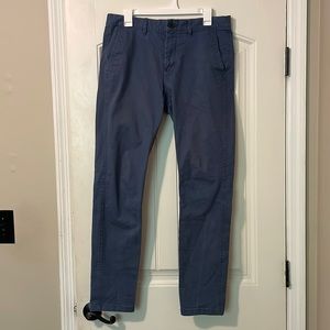 H&M Men’s Skinny Fit Stretch Chino Pants Blue Size 32x30